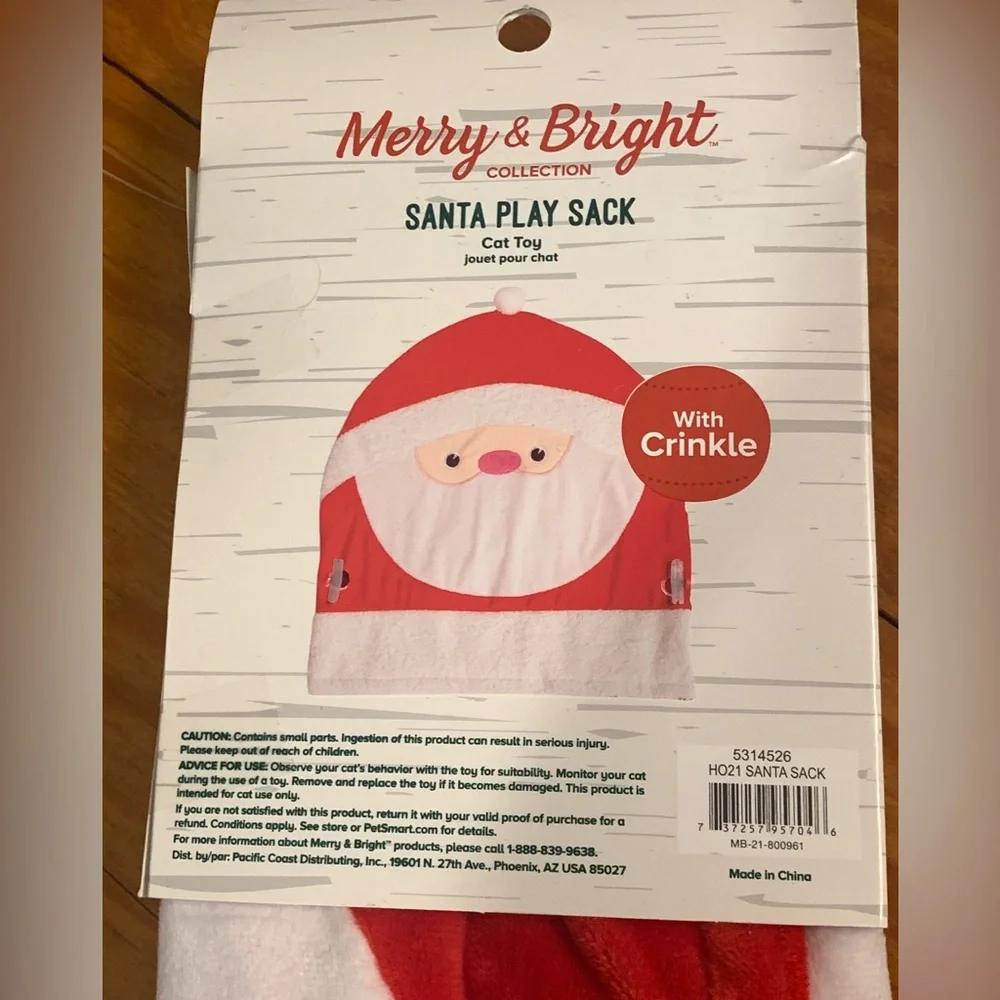 🔴NEW Christmas Cat Toy Santa Play Sack and Feather Snowman Teaser Toy Bundle